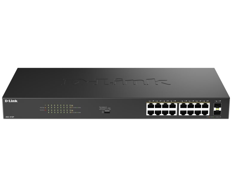 D-LINK - 18-Port Gigabit PoE+ Unmanaged Switch with 2 x SFP ports
