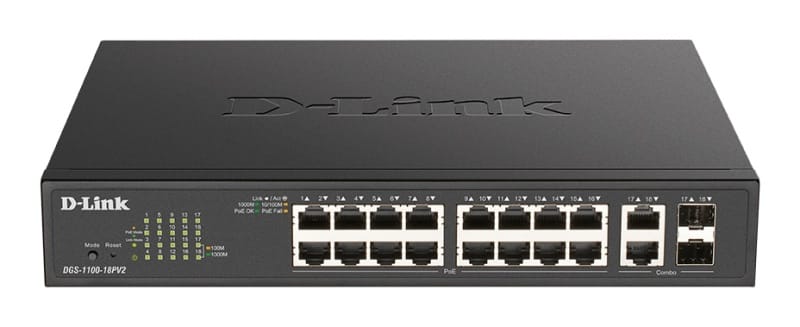D-LINK - 18-Port Layer2 PoE Gigabit Smart Switch