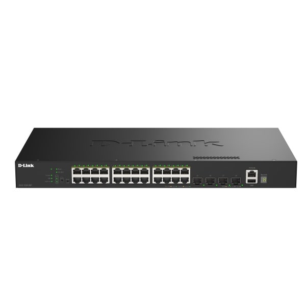 D-LINK - 28-Port Smart Managed PoE Gigabit Stack Switch 4x 10G