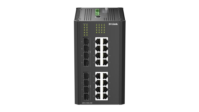 D-LINK - 24-Port-Gigabit-Industrie-Managed-Switch mit 4 x 10G SFP+ und 4 x SFP-Ports