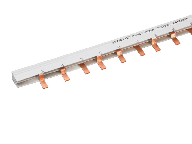 WÖHNER - Kammschiene 3-pol. isoliert 16mm², Stift