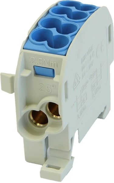 HORA ETEC - Hauptleitungsklemme 25mm² 1x4 blau BGV A2 anreihbar