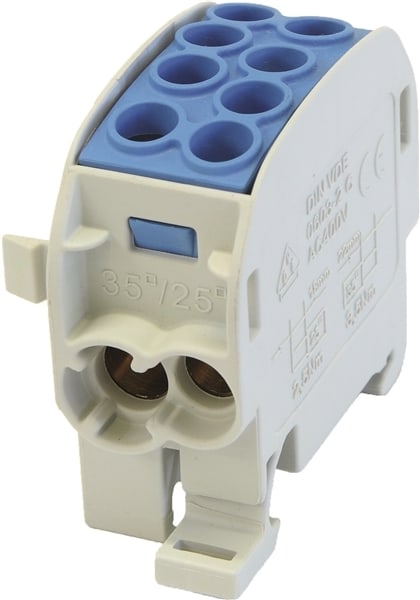 HORA ETEC - Hauptleitungsklemme 35mm² 1x4 blau BGV A2 anreihbar