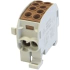 HORA ETEC - Hauptleitungsklemme 35mm² 1x4 braun BGV A2 anreihbar