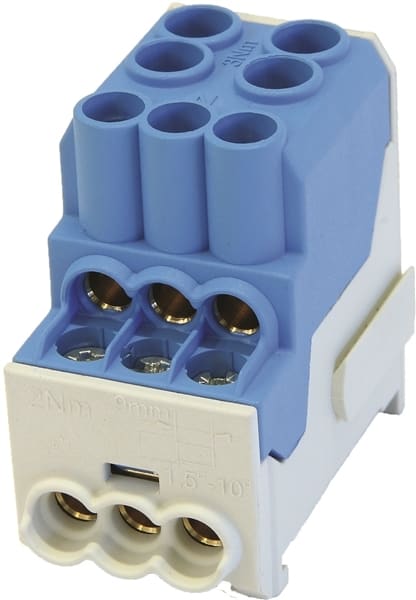 HORA ETEC - ZK 25/1 6x10mm² Unterverteilerblock UVB 100A blau