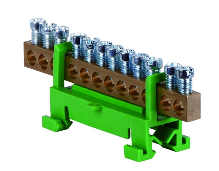 HORA ETEC - 651 S/12 GN/GE Schutzleiterklemmblock 16mm² 12pol