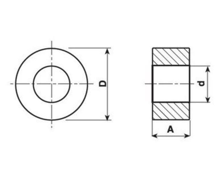 E-TERM - Distanzhalter 5015/6/5//06 schwarz