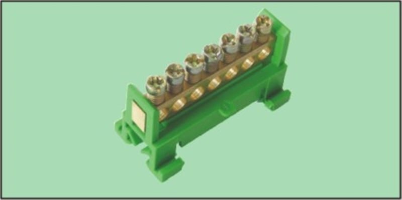 HORA ETEC - 651 S/15 GN/GE Schutzleiterklemmblock 16mm² 15pol