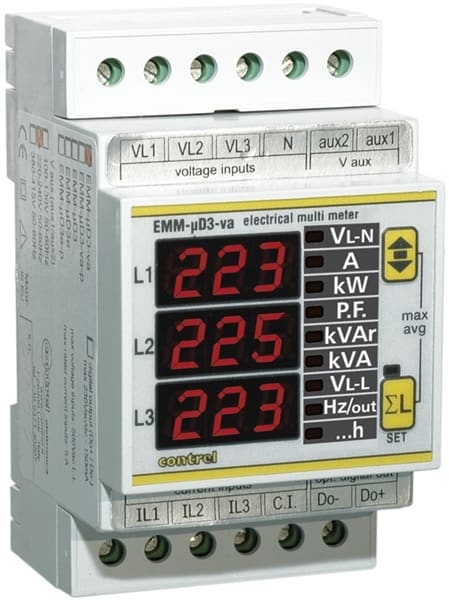 E-TERM - EMM-µD3H-485 Multimeter 3TE, RS485