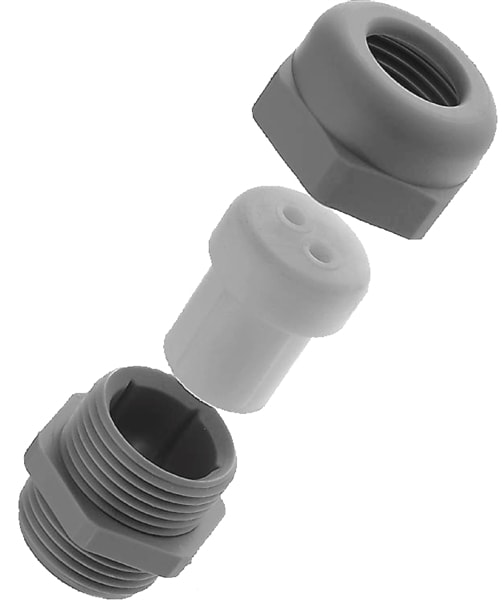 SIB - ADR - POWT Kabelverschraubung M32 DUPLO 3X11 RAL7035