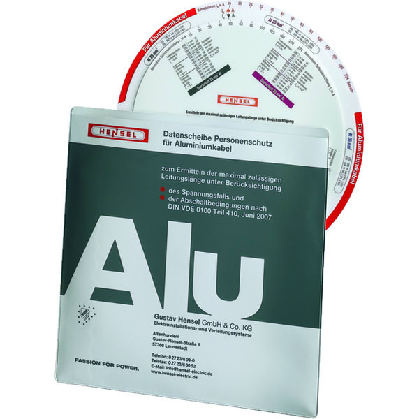 HENSEL - Datenscheibe Pers.Schutz f. Aluminiumkabel