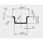 E-TERM - SS 35/15x1,5 gelocht 15x6,2mmSchnappschiene 2000mm