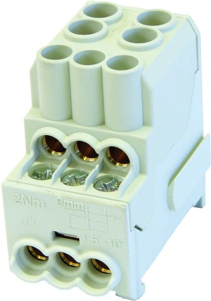 HORA ETEC - ZK 25/1 6x10mm² Unterverteilerblock UVB AL/Cu gr