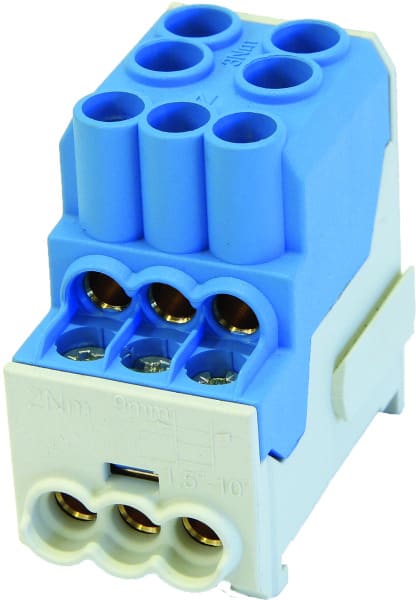 HORA ETEC - ZK 25/1 6x10mm² Unterverteilerblock UVB AL/Cu bl