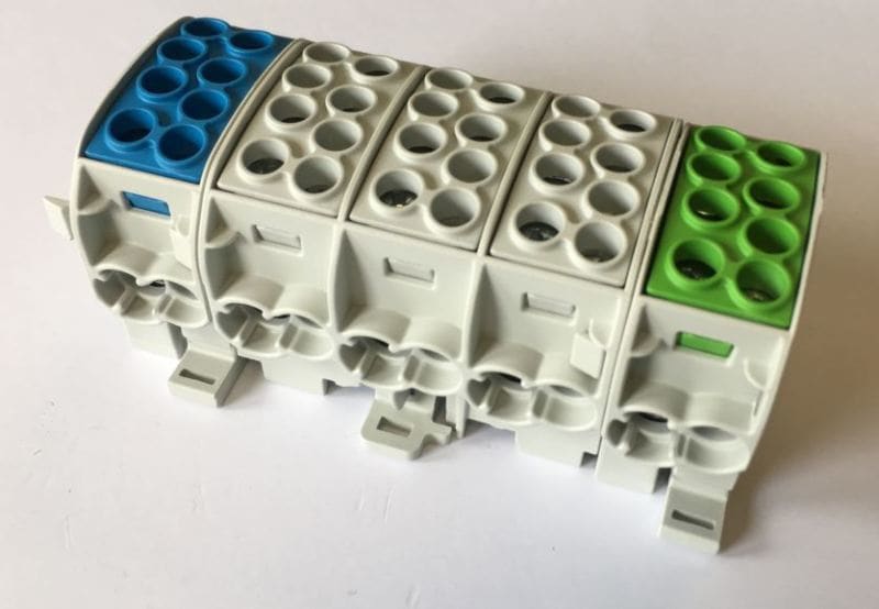 HORA ETEC - Hauptleitungsklemme BGV A2,ZK 35/5 5x4 CU 080250-2-4 bl-3xgr-gn