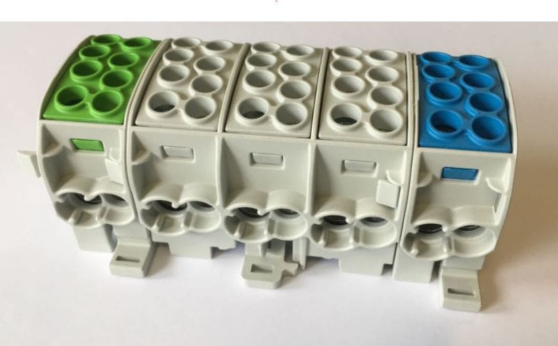 HORA ETEC - Hauptleitungsklemme BGV A2,ZK 35/5 5x4 CU 080250-3-4 gn-3xgr-bl
