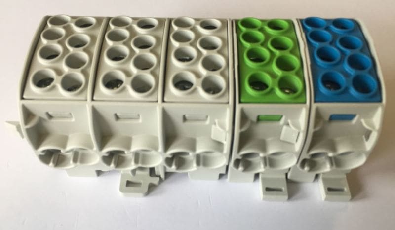 HORA ETEC - Hauptleitungsklemme BGV A2,ZK 35/5 5x4 CU 080250-4-4 3xgr-gn-bl
