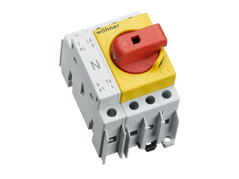 WÖHNER - 33847 Lasttrennschalter 32A CAPUS 3-polig + N, rg