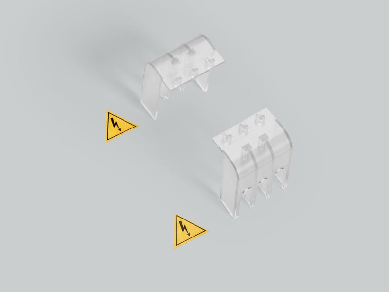 WÖHNER - 33694 Set Anschlussraumabdeckung, 3-polig, SD1-C-3