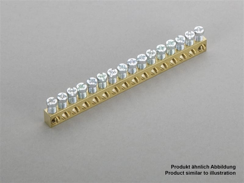 WÖHNER - 01128 PE- und N-Schiene 63A 16 Klemmstellen 6mm²