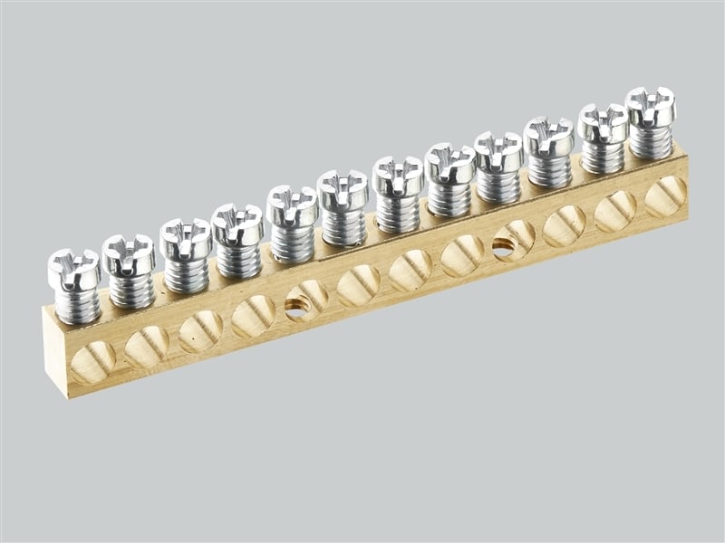 WÖHNER - 01127 PE- und N-Schiene 63A 12 Klemmstellen
