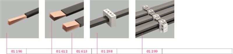 WÖHNER - 01613 Lamellierte CU-Schiene blank isoliert