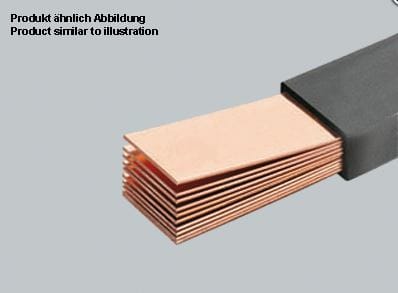 WÖHNER - 01273 Lamellierte CU-Schiene blank isoliert