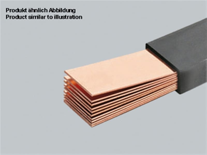 WÖHNER - 01323 Lamellierte CU-Schiene blank isoliert