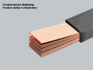 WÖHNER - 01064 Lamellierte CU-Schiene verzinnt isoliert