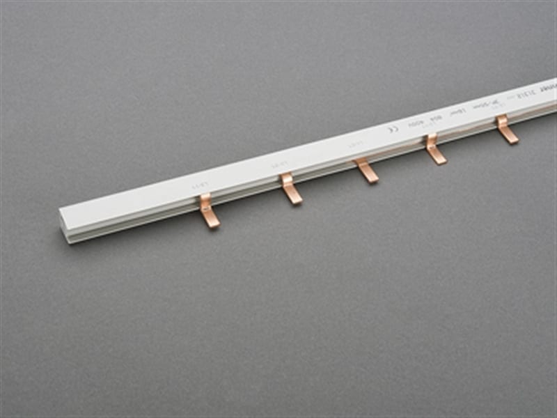 WÖHNER - 31312 Kammschiene 3pol isoliert 16mm², Stift