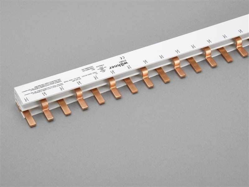 WÖHNER - 31561 Kammschiene isoliert, 2pol, 25mm²