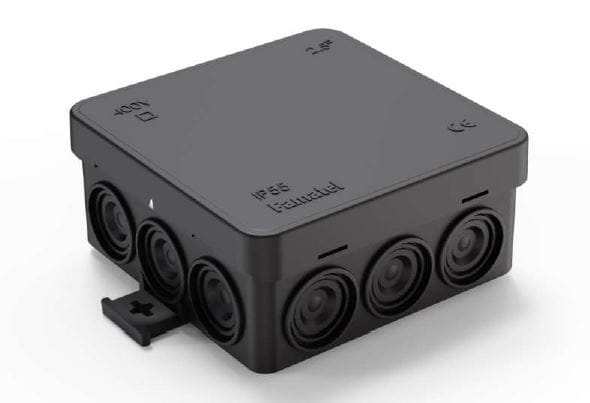 E-TERM - FD 12 maxi Feuchtraumdose 85x85x39mm IP55 schwarz