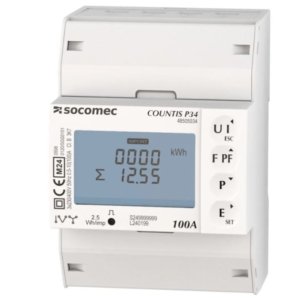 E-TERM - COUNTIS P34 Drehstromzähler 3PH 100A Modbus MID
