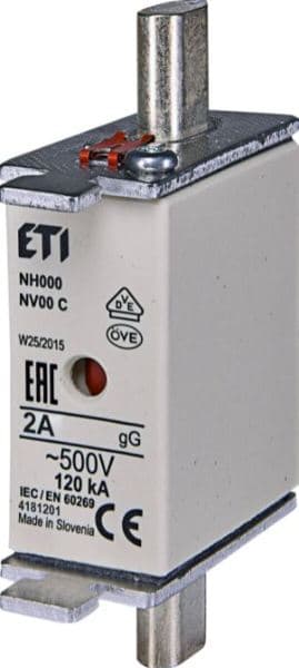 WÖHNER - 03527 25A NH-Sicherungseinsatz Gr.00C Kennlinie: gL-gG