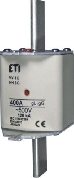 WÖHNER - 03579 400A NH-Sicherungseinsatz Gr.3 Kennlinie: gL-gG