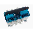 WÖHNER - 23105 Lastumschalter 630A CAPUS 3-polig Schraube M10, Griff graphitgrau