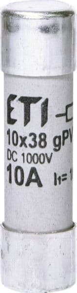 WÖHNER - 31544 Zylindr. Sicherungseinsatz 10A 10x38 1000V, Typ gPV