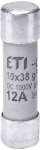 WÖHNER - 31545 Zylindr. Sicherungseinsatz 12A 10x38 1000V, Typ gPV