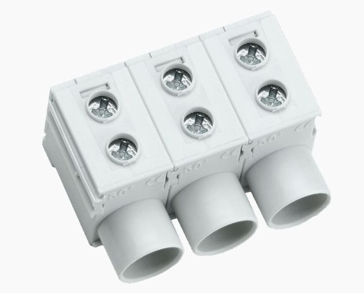 WÖHNER - 31562 Einspeiseblock für Kammschiene 1-polig 50mm²