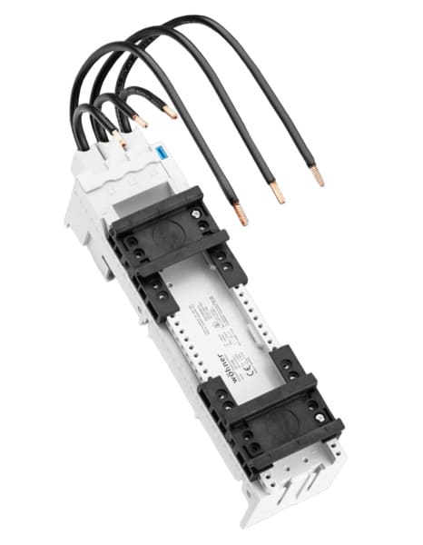 WÖHNER - 32598 Sammelschienenadapter 80A 54x200mm, mit Zwillingsleitungen AWG10 (6 mm²)