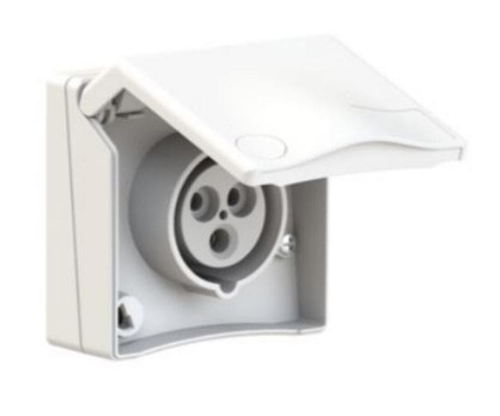 BALS - Anbausteckdose 16A 3p 250V 6h IP44 TH Ni 130010