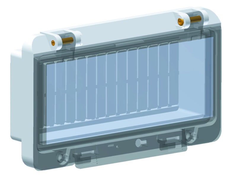 BALS - Betätigungsklappe 12 Module (58018) RAL7035 IP44