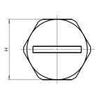 SIB - ADR - BLMS Blindstopfen M32L Messing vernickelt+OR IP68