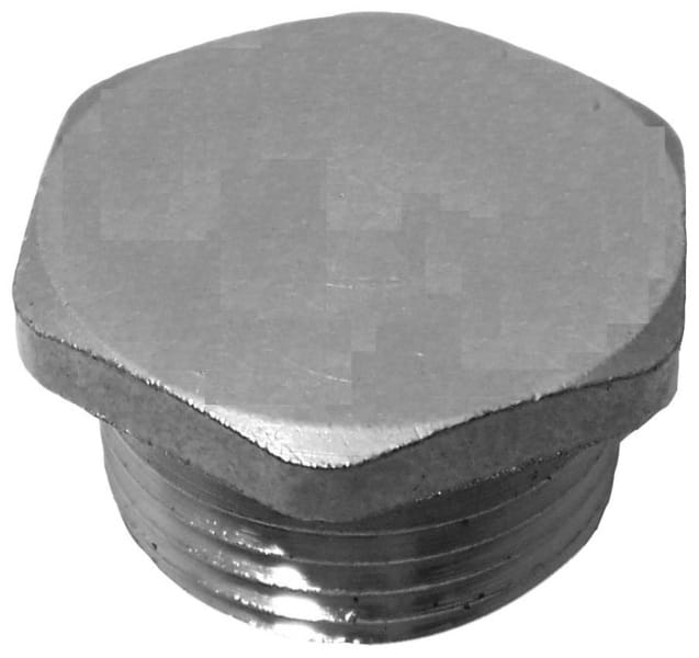 SIB - ADR - BLMS Blindstopfen M50 Edelstahl 316L+OR IP68 6kant, Gewindelänge: 9,5mm