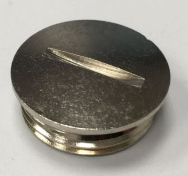SIB - ADR - BLMS Blindstopfen M75 Messing vernickelt +OR IP68 Rund, Gewindelänge: 11mm