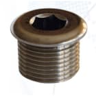 SIB - ADR - BLMS Blindstopfen NPT 1'' Ex d/e Messing vernickelt Rund, Innen 6-kant, SW 18mm