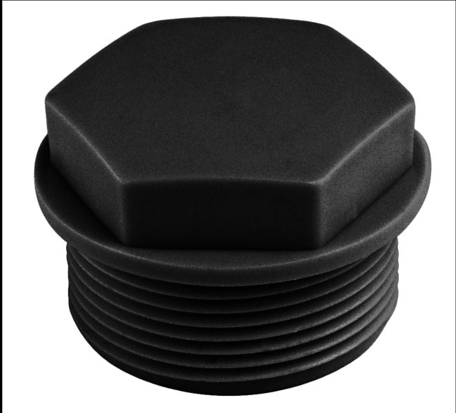 E-TERM - DIPG Würgenippel M16 LDPE 6KT SW ohne Loch IP54, RAL 9005