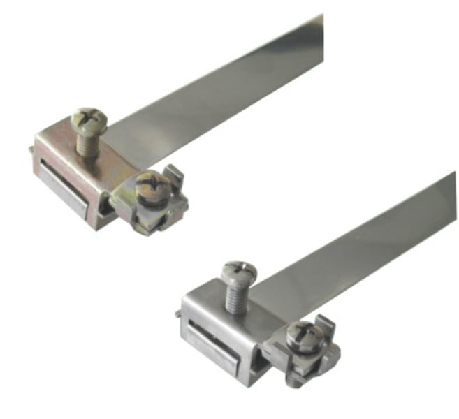 E-TERM - EBS 0/ES Erdungsbandschelle V2A L=136mm 1/8-3/8'' Edelstahl