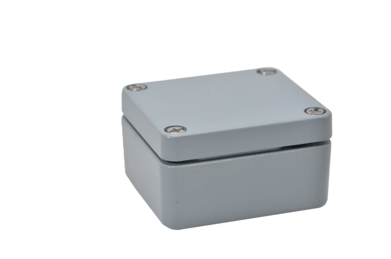E-TERM - ETA 606030 RJ04 Aluminiumgehäuse (58x64x34) ausgelegt nach IP66, RAL 7001