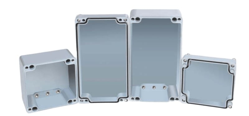 E-TERM - ETP 807555 Polyestergehäuse (80x75x55) Silikon Schutzart IP 66, RAL 7000 grau